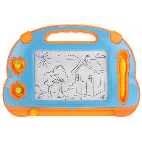 Tavolo Da Disegno Magnetico Con Figure 30 Cm Blu / arancione - Foto 1