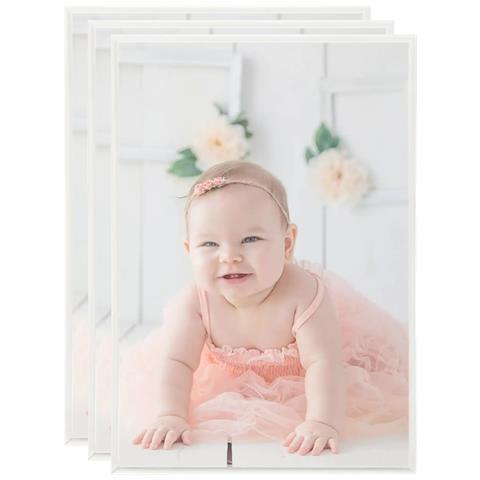 Cornici Foto Collage 3 pz per Tavolo Argento 21x29,7cm in MDF - Foto 1