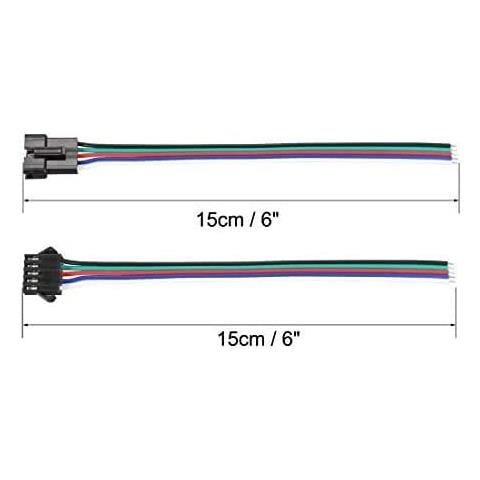 10 Pezzi Jst Sm 5 Pin Connettore Led Power Maschio E Femmina Sm Cavo Adattatore 150mm 20awg - Foto 3