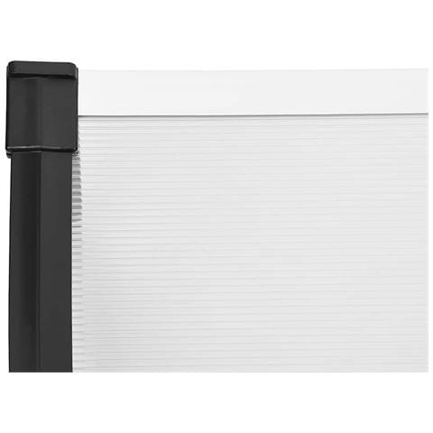Tettoia per Porta Nero e Trasparente 358,5x90 cm Policarbonato - Foto 2