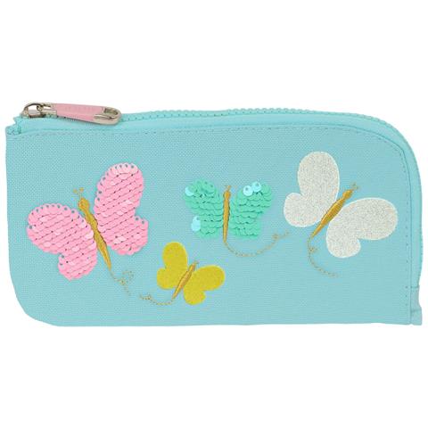 Astuccio Scuola Butterflies Azzurro Chiaro 23 X 11 X 1 Cm - Foto 1