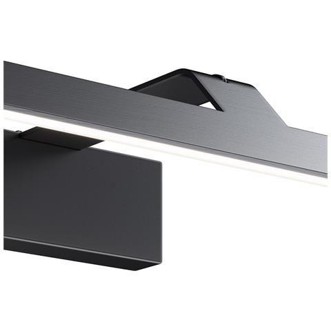 Applique Da Parete Moderno Decart Metallo Nero Acrilico 1 Luce Led 12w - Foto 3
