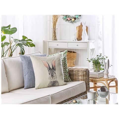 Set Di 2 Cuscini Quercus 45 X 45 Cm Tortora Trama Animale - Foto 1