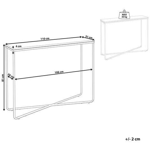 Tavolino Consolle Lakota Grigio Effetto Cemento - Foto 2