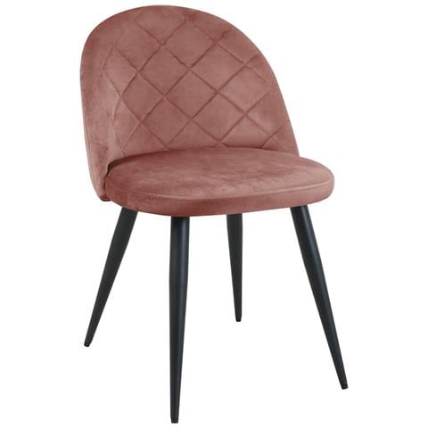 Set di 2 Sedie da Pranzo in Velluto SJ. 077, Colore Rosa - Foto 2