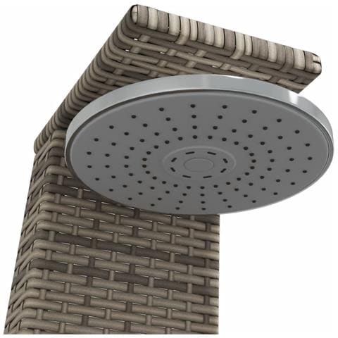 Doccia Da Esterno Grigia 55x60x224 Cm Polyrattan E Legno Acacia - Foto 8