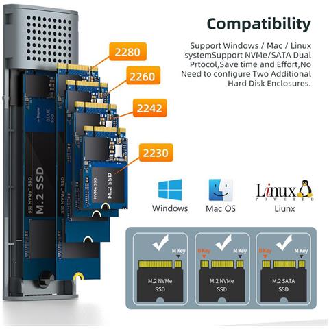 MSUB3304 contenitore di unità di archiviazione Box esterno HDD /SSD Nero - Foto 3