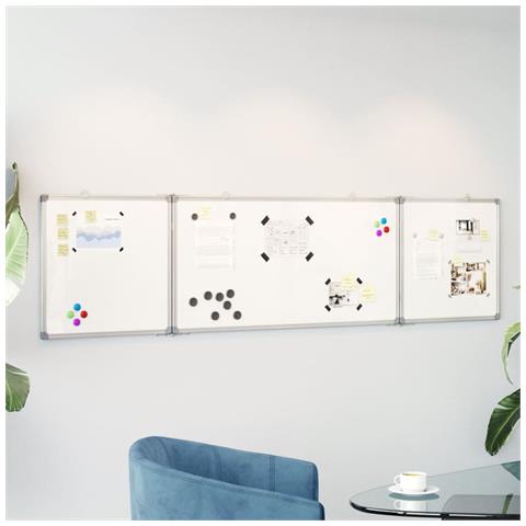 Lavagna Magnetica Pieghevole 200x50x1,7 Cm In Alluminio - Foto 1