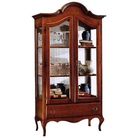 Vetrina Sagomata Classica 2 Ante Noce Bassano104x45x196 - Foto 1