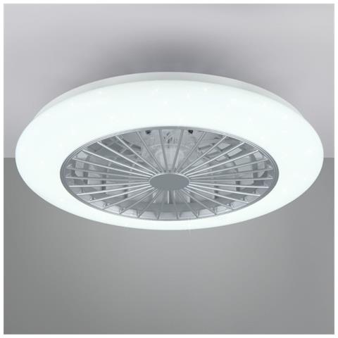 Plafoniera Lampadario Led 30w Effetto Stellato Con Ventilatore Aria Calda E Fredda Stralsund Trio Light - Foto 1