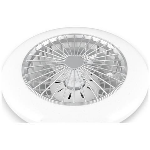 Plafoniera Lampadario Led 30w Effetto Stellato Con Ventilatore Aria Calda E Fredda Stralsund Trio Light - Foto 2