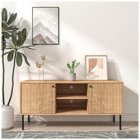 Edge Credenza In Legno Con 2 Ante E 2 Nicchie - Foto 1