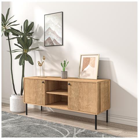 Edge Credenza In Legno Con 2 Ante E 2 Nicchie - Foto 5