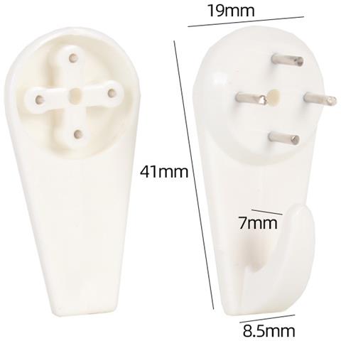 10 Ganci Per Quadri, Ganci Da Parete Per Appendere Quadri, Arazzi, Orologi Senza Danni White 5x2x0.95 Cm - Foto 1