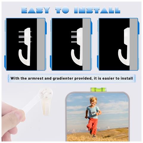 10 Ganci Per Quadri, Ganci Da Parete Per Appendere Quadri, Arazzi, Orologi Senza Danni White 5x2x0.95 Cm - Foto 2