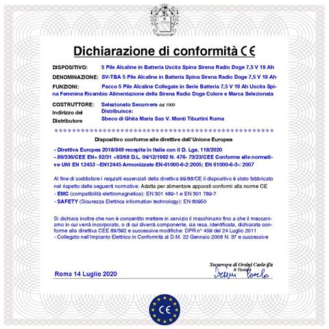 Pile Alcaline Non Ricaricabili Pacco 5 Lr20 In Batteria 7,5 V 19 Ah Ricambio Sirena Radio Doge Alimentazione Antifurto - Foto 2