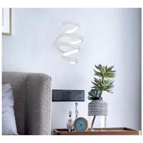 Applique Lampada Interno Moderna Parete Muro Spirale 18w Luce Fredda St-001 - Foto 2