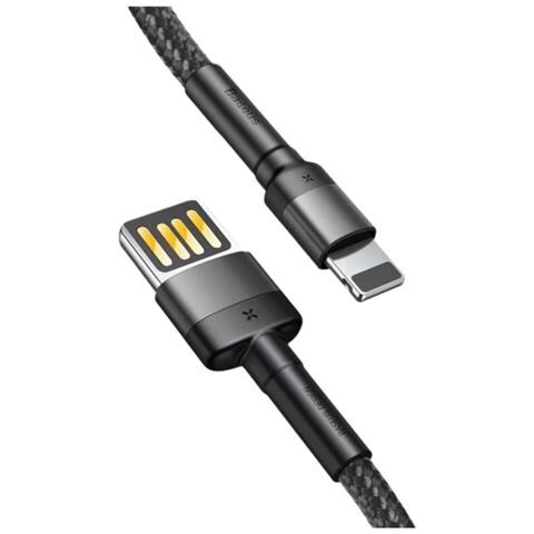 Cavo Di Ricarica E Trasferimento Usb-lightning Bifacciale Da 2,4a 1m, Nero - Foto 2