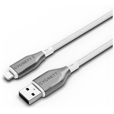 Cavo Da Lightning A Usb-a 2,4a 12w Armoured Serie Di Ricarica E Sincronizzazione 2m, Bianco - Foto 1