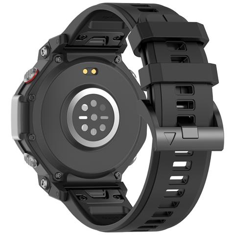 Cinturino Per Orologio In Silicone Con Fibbia Ispessita Per Amazfit T-rex 2/3 - Nero - Foto 2