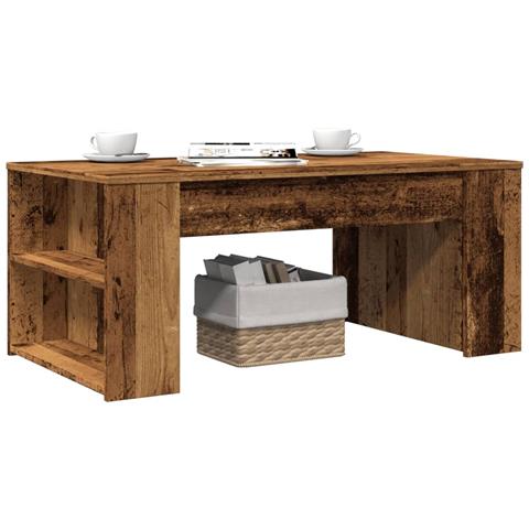 Tavolino Da Salotto Legno Antico 102x55x42 Cm Legno Multistrato - Foto 1