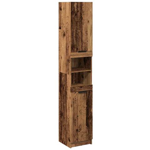 Armadietto Bagno Legno Antico 32x34x188,5 Cm Legno Multistrato - Foto 2