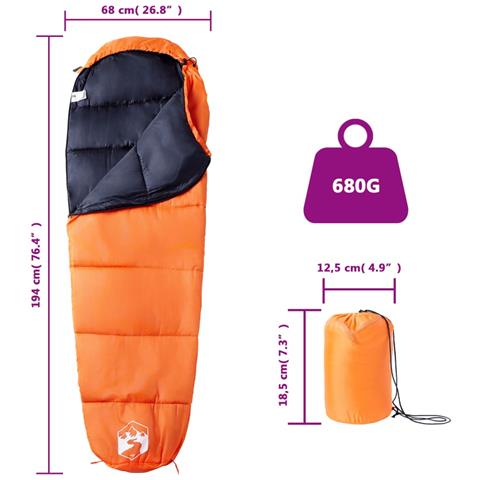 Sacco A Pelo Mummia Da Campeggio Per Adulti 3 Stagioni - Foto 5