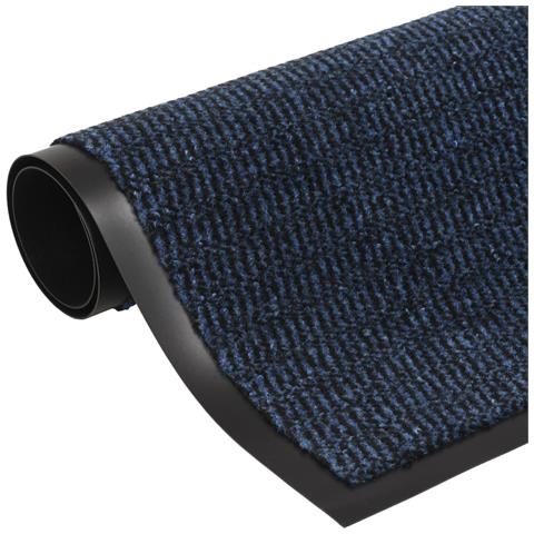 Tappeti Antipolvere 2 Pz Rettangolari Trapuntati 40x60 Cm Blu - Foto 1