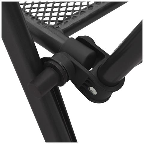 Sedie Pieghevoli A Rete 4 Pz In Acciaio Antracite - Foto 8