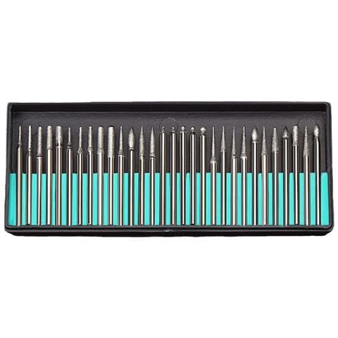 Set 30 Punte Diamantate Per Fresa Per Unghie Con Gambo Da 2,35 Mm - Foto 1
