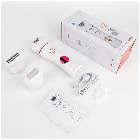 Kit 3 In 1 Per La Cura Del Corpo - Rasoio, Epilatore E Lima Per I Piedi White+pink - Foto 2