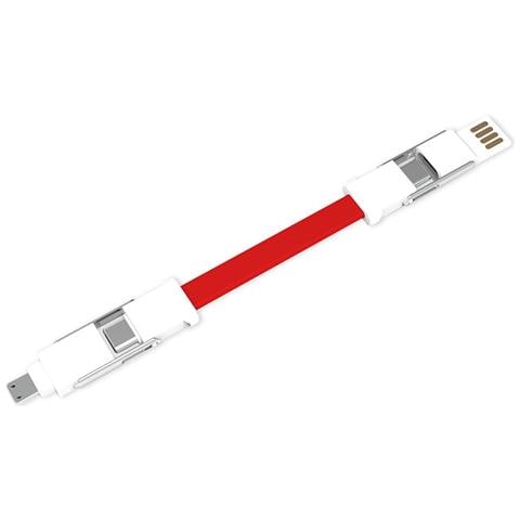 Cavo Dati Portachiavi Multifunzionale 6 In 1 - Red - Foto 2