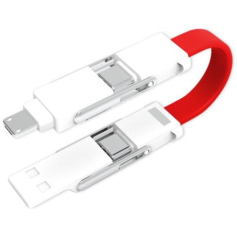 Cavo Dati Portachiavi Multifunzionale 6 In 1 - Red - Foto 3