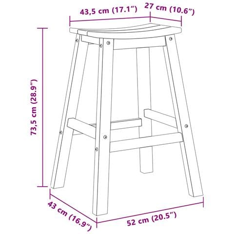 Sgabelli da Bar  6 pz Grigio Chiaro HDPE, Sgabelli da Bar  2 pz Grigio Chiaro HDPE - Foto 8