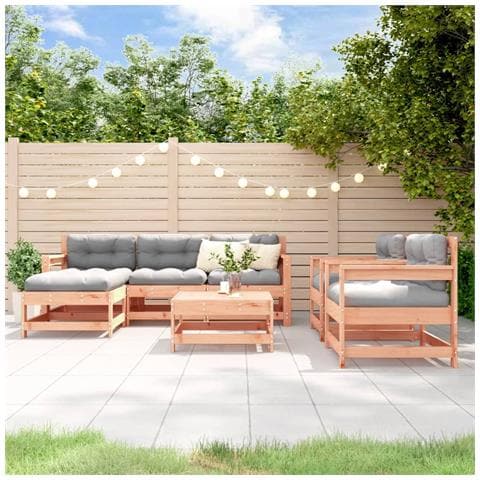 Set Salotto da Giardino 7 pz in Legno Massello di Douglas - Foto 2