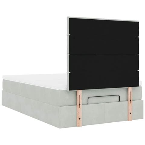 Struttura Letto Pouf con Materassi 120x190 cm Velluto - Foto 9