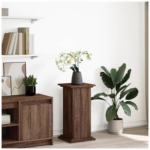 Espositore con Portaoggetti Rovere Marrone 31x30x60 Truciolato - Foto 2