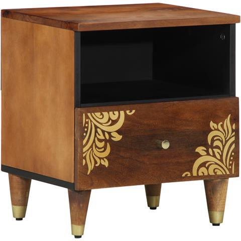 Comodini 2 pcs 40x33x46 cm Legno Massello Mango - Foto 2