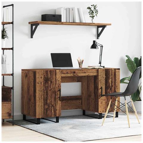 Scrivania Legno vecchio 140 x 50 x 75 cm Legno multistrato - Foto 2