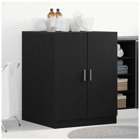 Mobile per lavatrice Rovere nero 70.5 x 71.5 x 91.5 cm - Foto 2