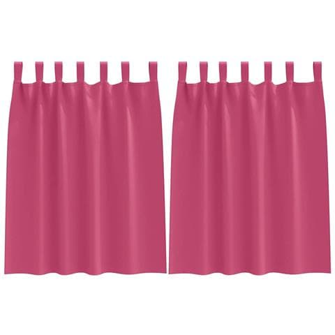 Tende con tende 2 pcs Rosa Vivo 140x140cm Poliestere - Foto 1