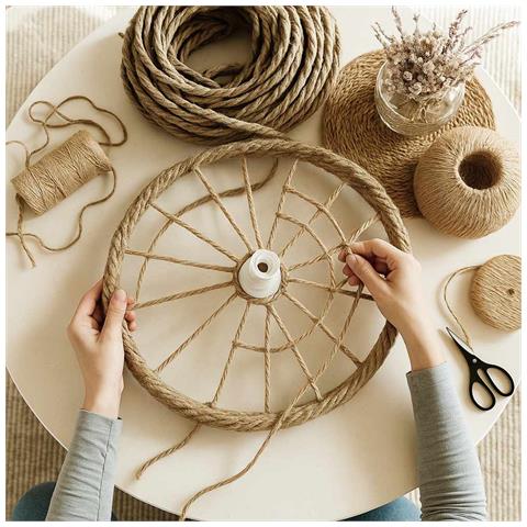 Corda Di Juta 12 Mm X 15 M Fune, Spago Di Canapa Naturale Fai Da Te, Giardino - Foto 1