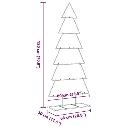 Albero di Natale Decorativo in Metallo Nero 180 cm - Foto 6