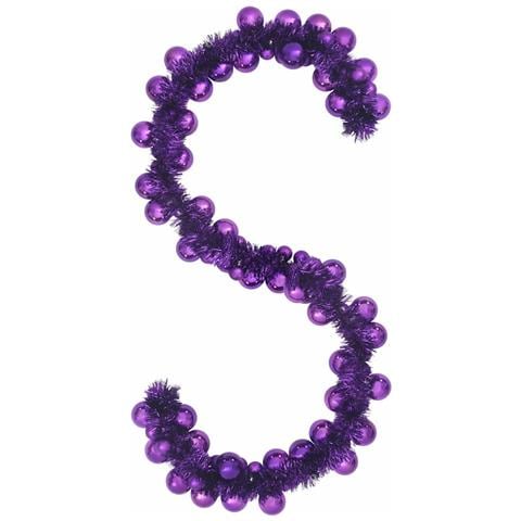 Ghirlanda di Palline di Natale Lillà 186 cm Polistirolo - Foto 1