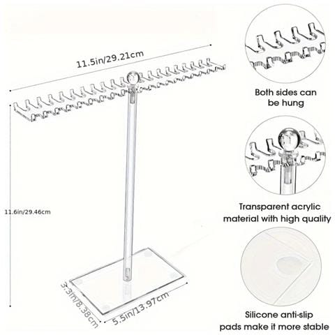 Espositore Per Collane In Acrilico Trasparente - Elegante Organizzatore Di Gioielli - Foto 2