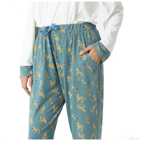 Pigiama A Maniche Lunghe In Modal Sottile Jjb2 Da Donna - Foto 3