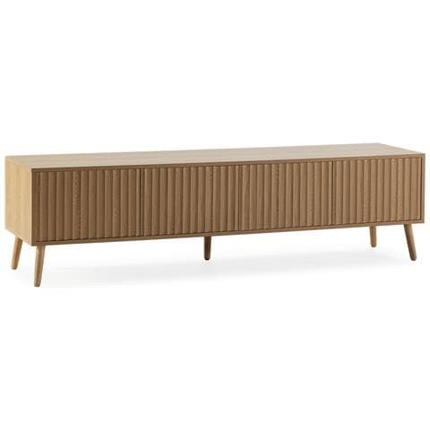 Mobile Tv Lluvia Con 4 Ante, Colore Rovere, Lunghezza 160 Cm - Foto 1