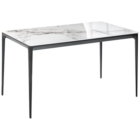Tavolo Da Pranzo Jollein Marmo Bianco 140 Cm 80 Cm Vetro - Foto 2