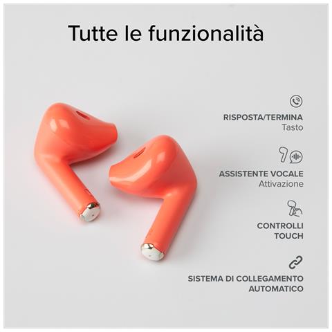 Go Pods Auricolare True Wireless Stereo (TWS) In-ear Musica e Chiamate USB tipo-C Bluetooth Rosso - Foto 6
