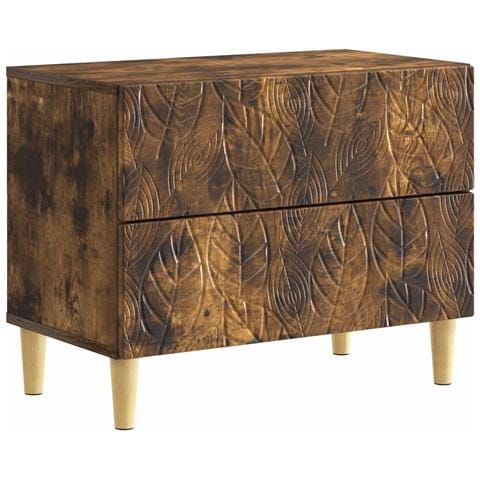 Comodino Rovere Fumo 62 x 34,5 x 48 cm Legno ingegnerizzato - Foto 1